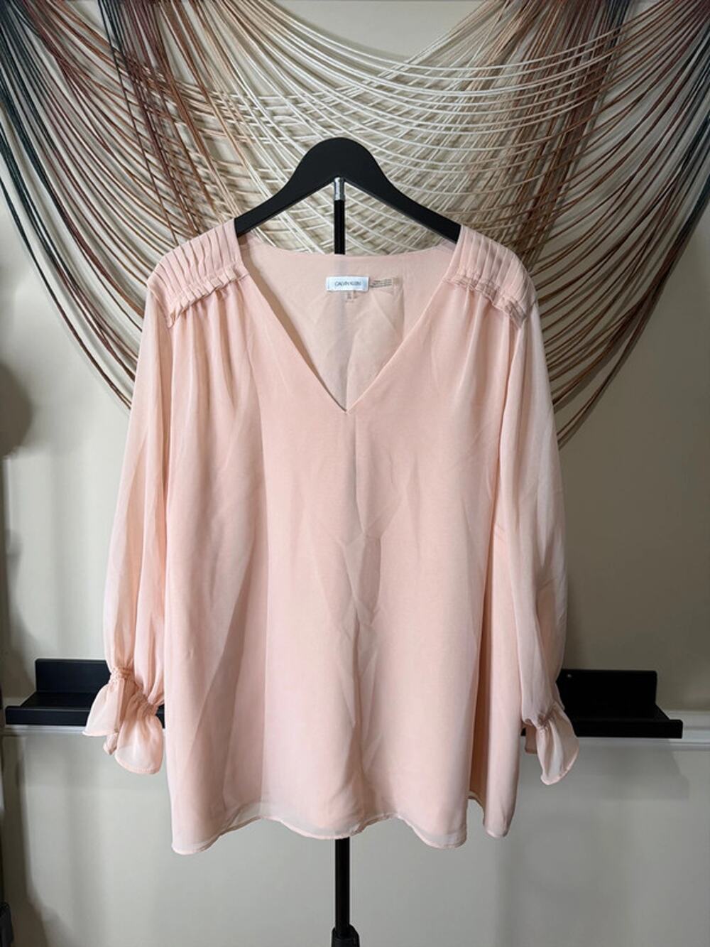 Calvin Klein P!nk V-neck top 2X 3002